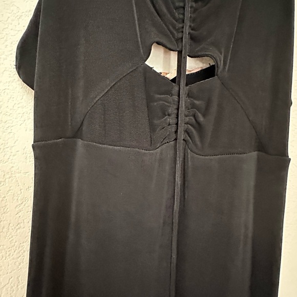 Free People Black Hypnotized Knit Black Maxi Dress Strappy Cutout Size L, Boho - Picture 2 of 11